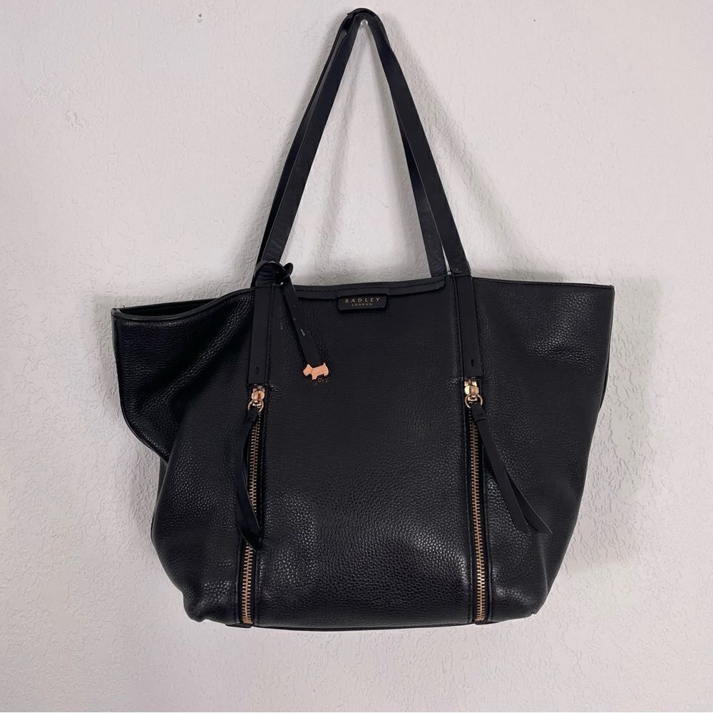 Radley London Black Leather Tote Purse